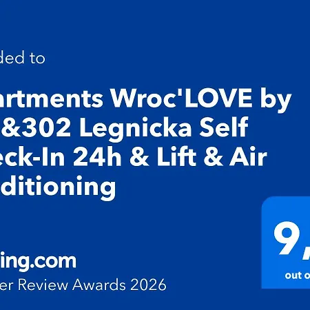 Wroc'love By Me &302 Legnicka Self Check-in 24h & Lift & Air Conditioning Apartment Wroclaw